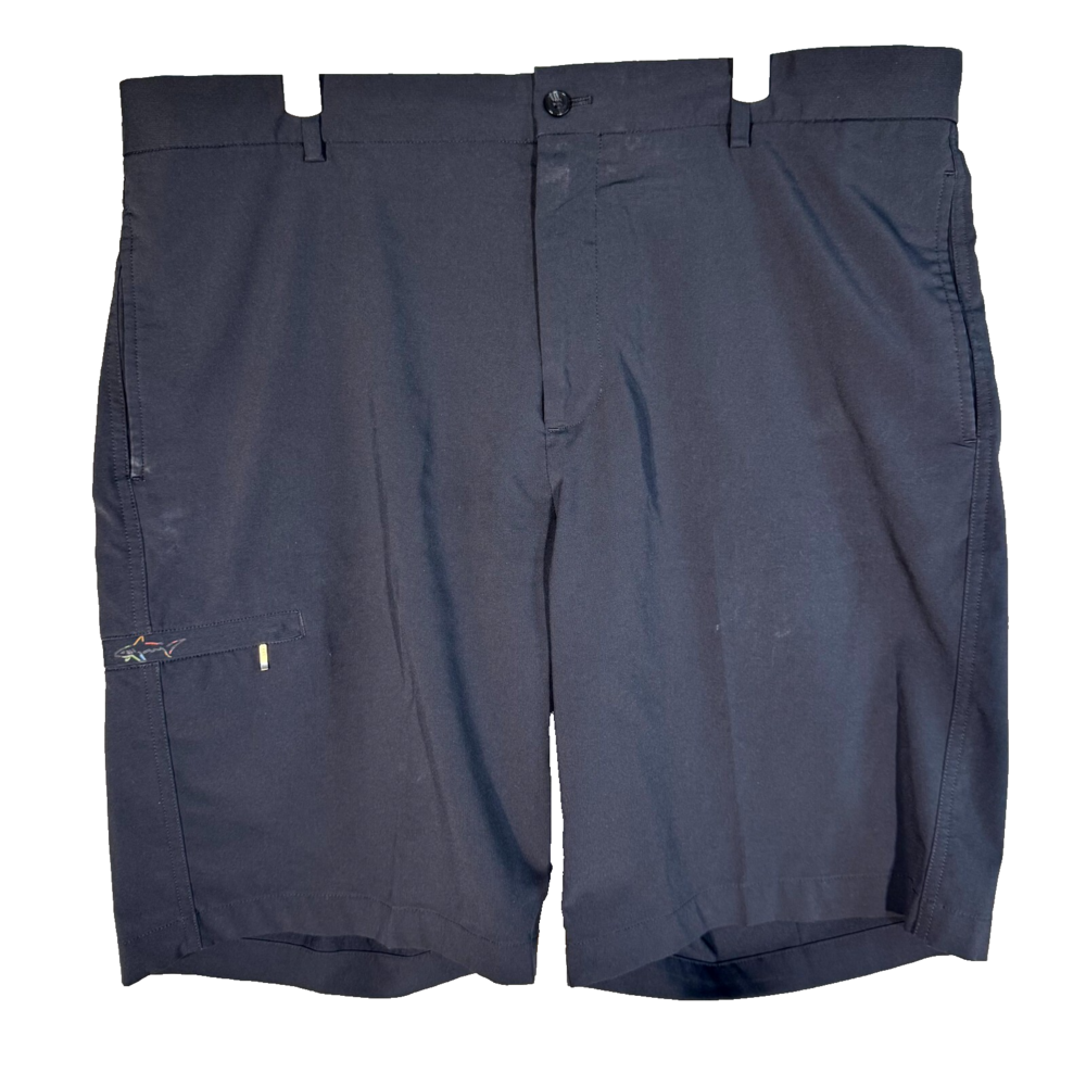 Greg Norman Mens Golf Shorts 38 Navy Stretch Mid-Rise Flat Front Classic